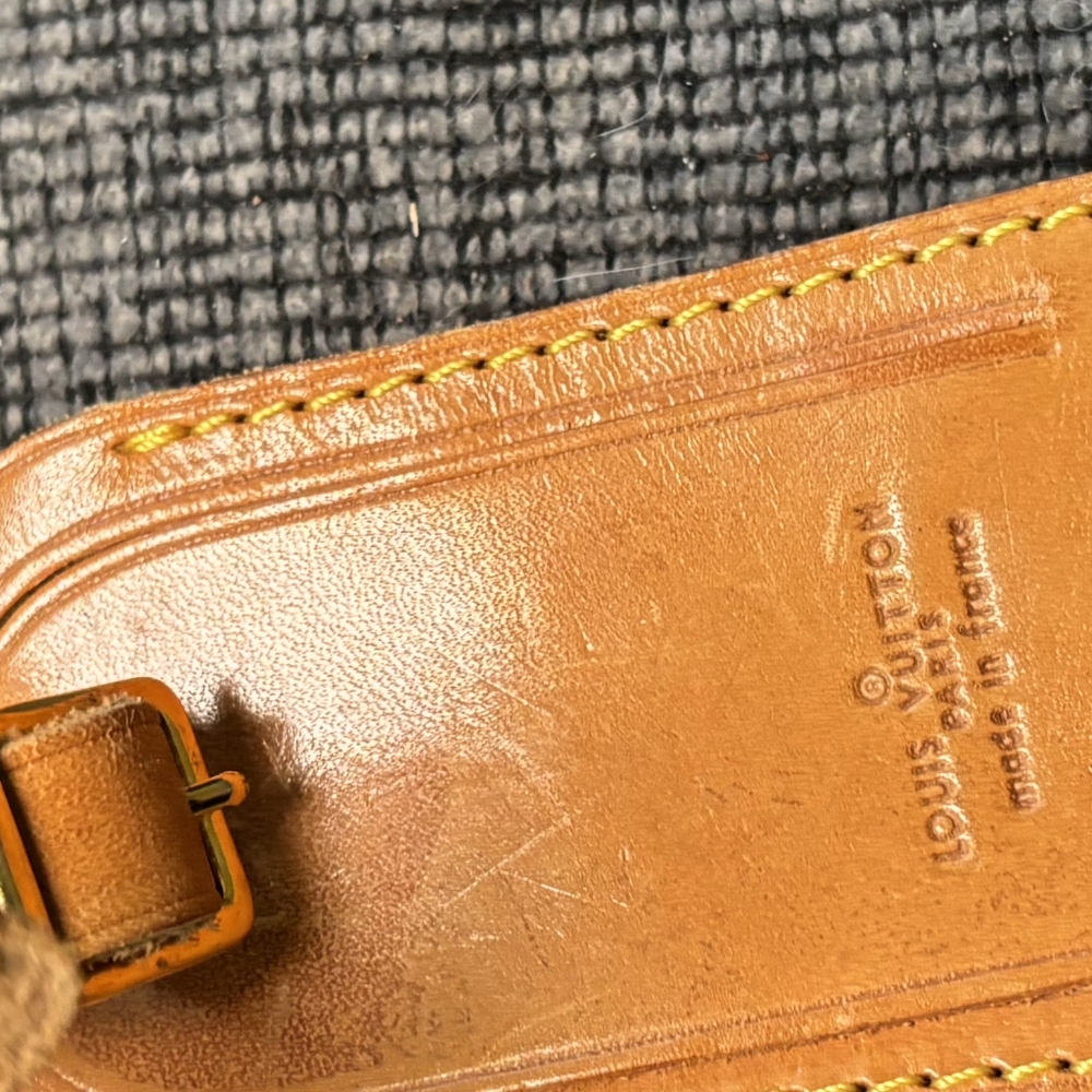 Louis Vuitton luggage tag with handle belt
